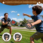 Juego de lanzamiento y atrapada para niños, paquete de 4 guantes de béisbol
