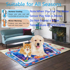 2 alfombrillas de agua para gatos mejoradas, juguete interactivo para gatos de interior para hacer ejercicio, cazar, matar, antiarañazos, a prueba de fugas, plegable, sensorial