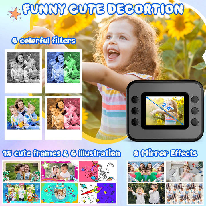 Impresión instantánea de cámara para niños, regalos de cumpleaños d...