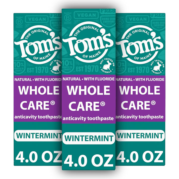 Tom's of Maine Whole Care Pasta de dientes natural con flúor, W...