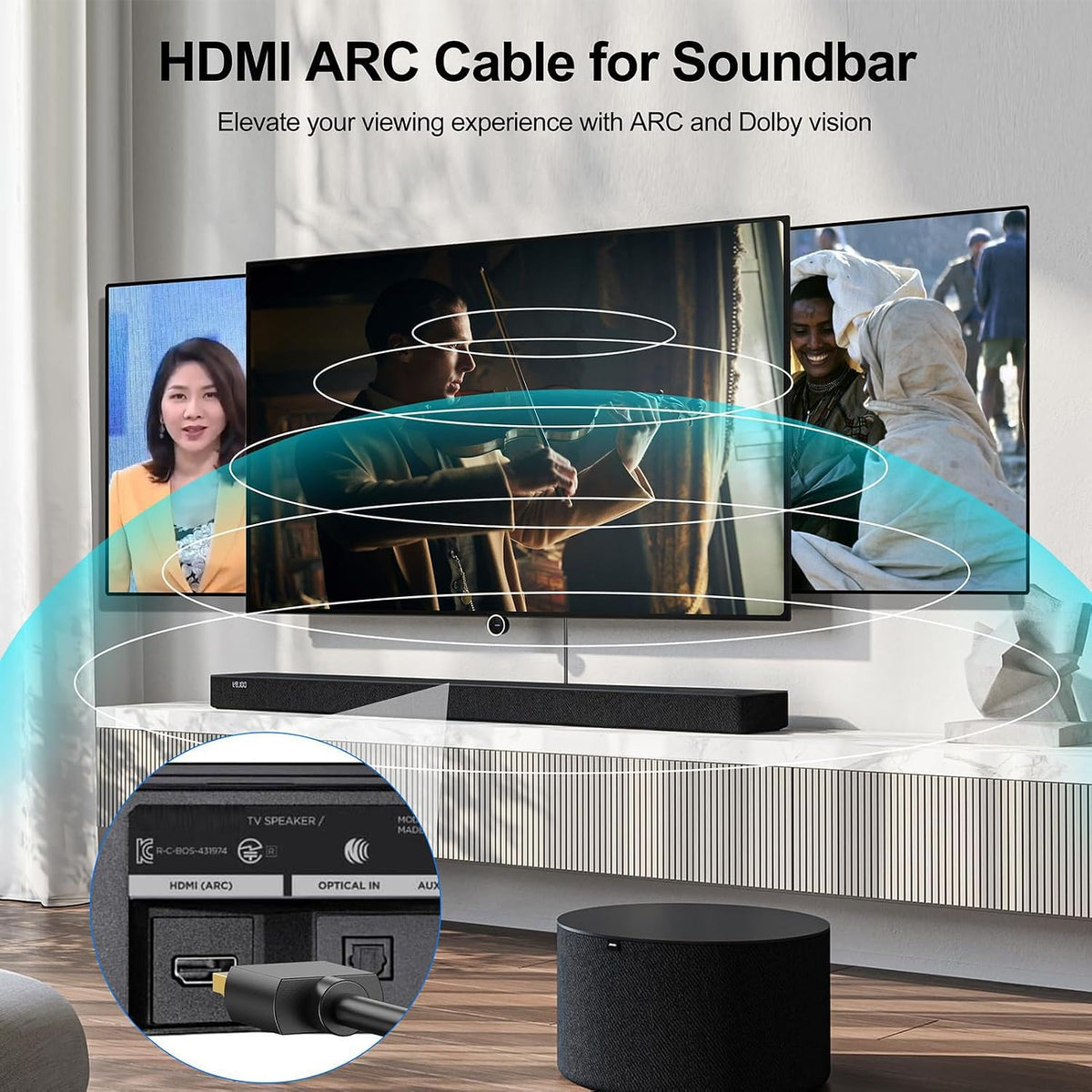 Cable HDMI de 6 pies, paquete de 10, blindado 4K HDMI 2.0 cable CL3