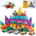 Juego de 93 miniazulejos magnéticos con 12 coches, bloques de construcción