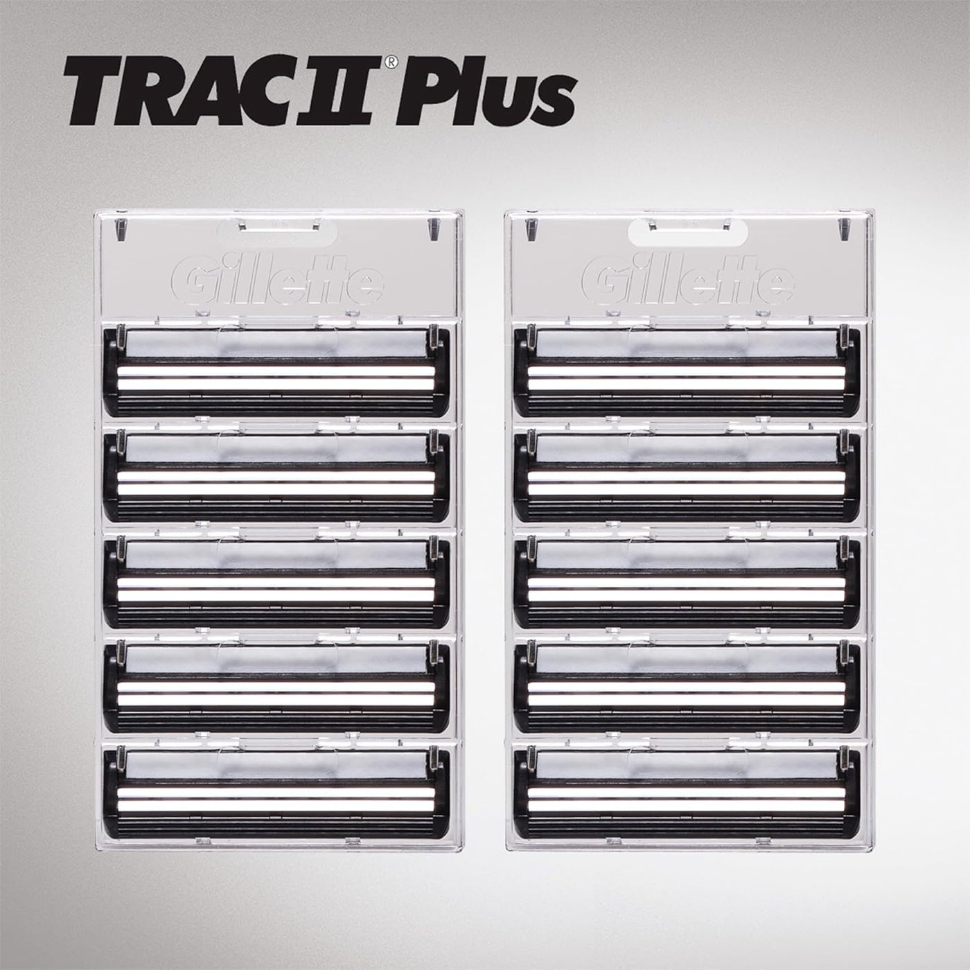 Gillette TRAC II Plus - Recargas de cuchilla de afeitar para hombre...