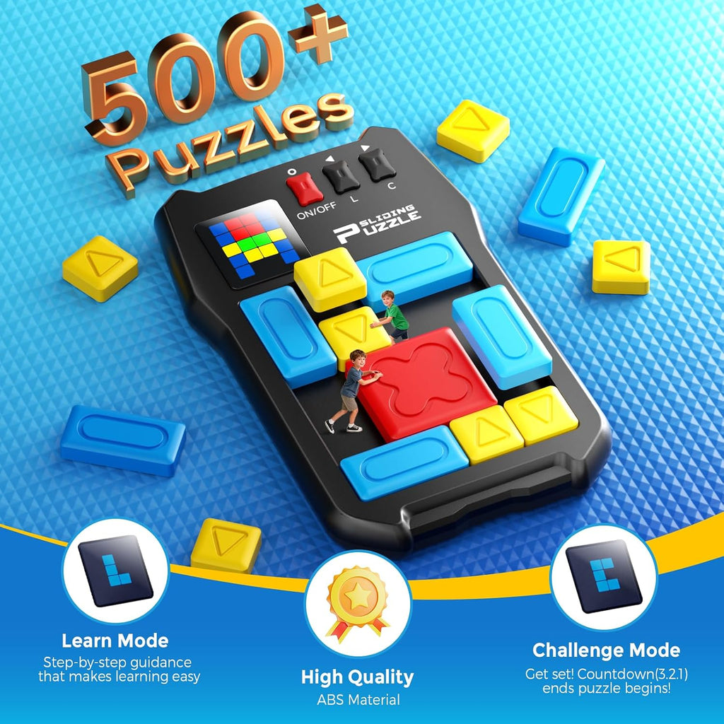 Super Slide Puzzle Games, más de 500 desafíos rompecabezas de juguete con lógica de desbloqueo, relleno de calcetines para niños a partir de 6 años y adolescentes, juego de viaje portátil