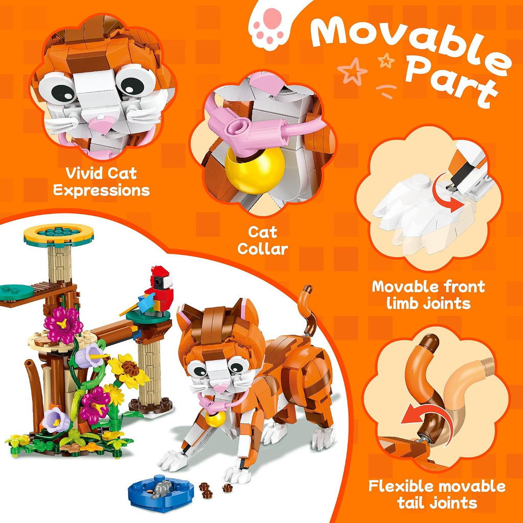 Juego de construcción de animales 3 en 1 para niños mayores de