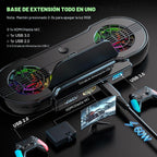 Estación de acoplamiento para Switch 2, estación de acoplamiento de TV portátil con salida HDMI 4K a 120Hz, USB-C y 2 puertos USB, iluminación RGB, compatible con Nintendo Switch 2