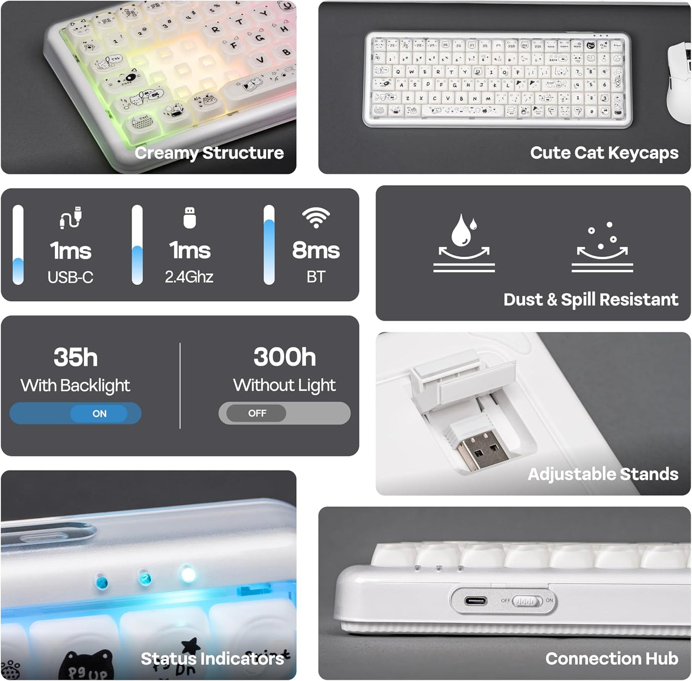 MechLands X Maorbeng X100 PRO - Teclado de membrana para juegos con...