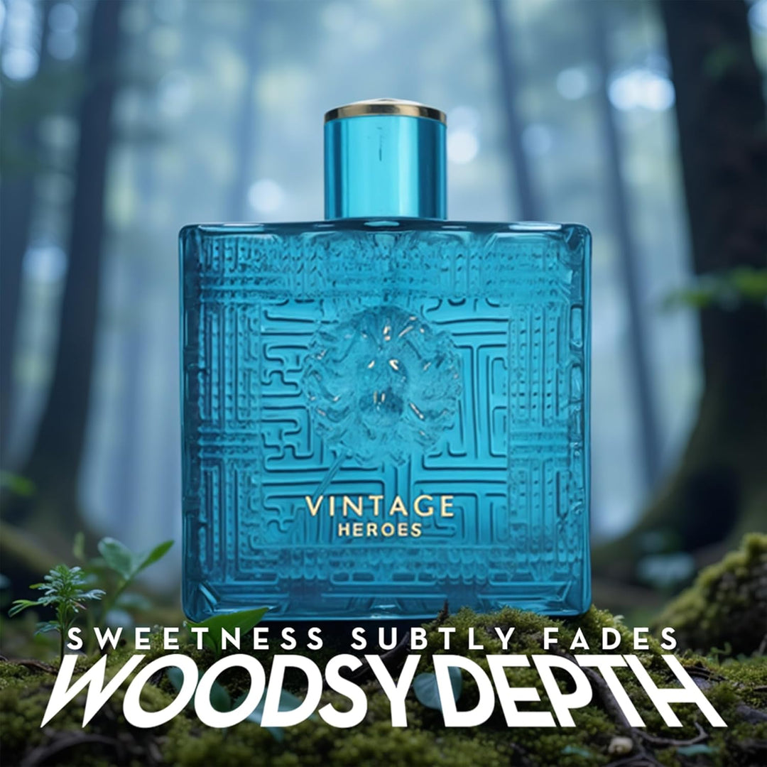 A CENTER Vintage Hero - Perfume de colonia para hombre, espray natu...