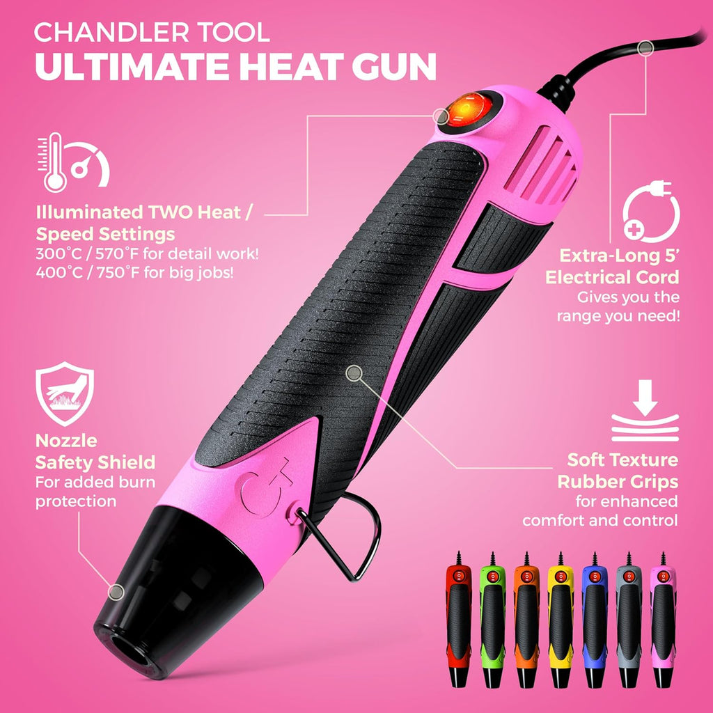 Pistola de calor para manualidades, mini pistola de aire caliente de doble temperatura para resina epoxi, envoltura retráctil, envoltura de vinilo, relieve, electrónica, fabricación de velas
