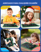 Tableta de escritura LCD de 12 pulgadas para niños de 3 años - Almohadilla de dibujo electrónica y tablero de garabatos como regalos educativos de cumpleaños para niñas y niños (verde)