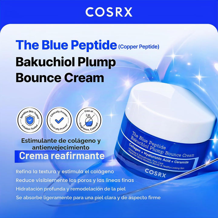 COSRX Crema Bakuchiol con péptido de cobre azul, GHK-Cu, 5 péptidos...