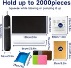 Tapete de rompecabezas enrollable de hasta 2000 piezas, tapete de fieltro antideslizante extra grande de 51 x 34 pulgadas, ahorro portátil con bolsa de almacenamiento y 6 bandejas de