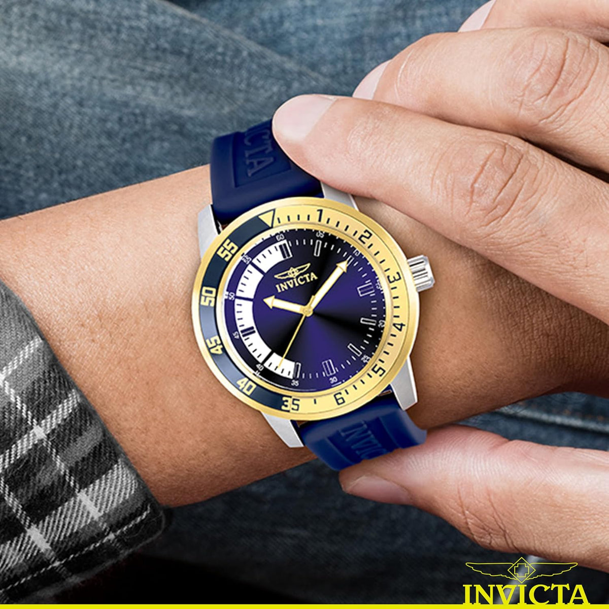 Invicta Reloj de silicón para hombre Specialty Quartz