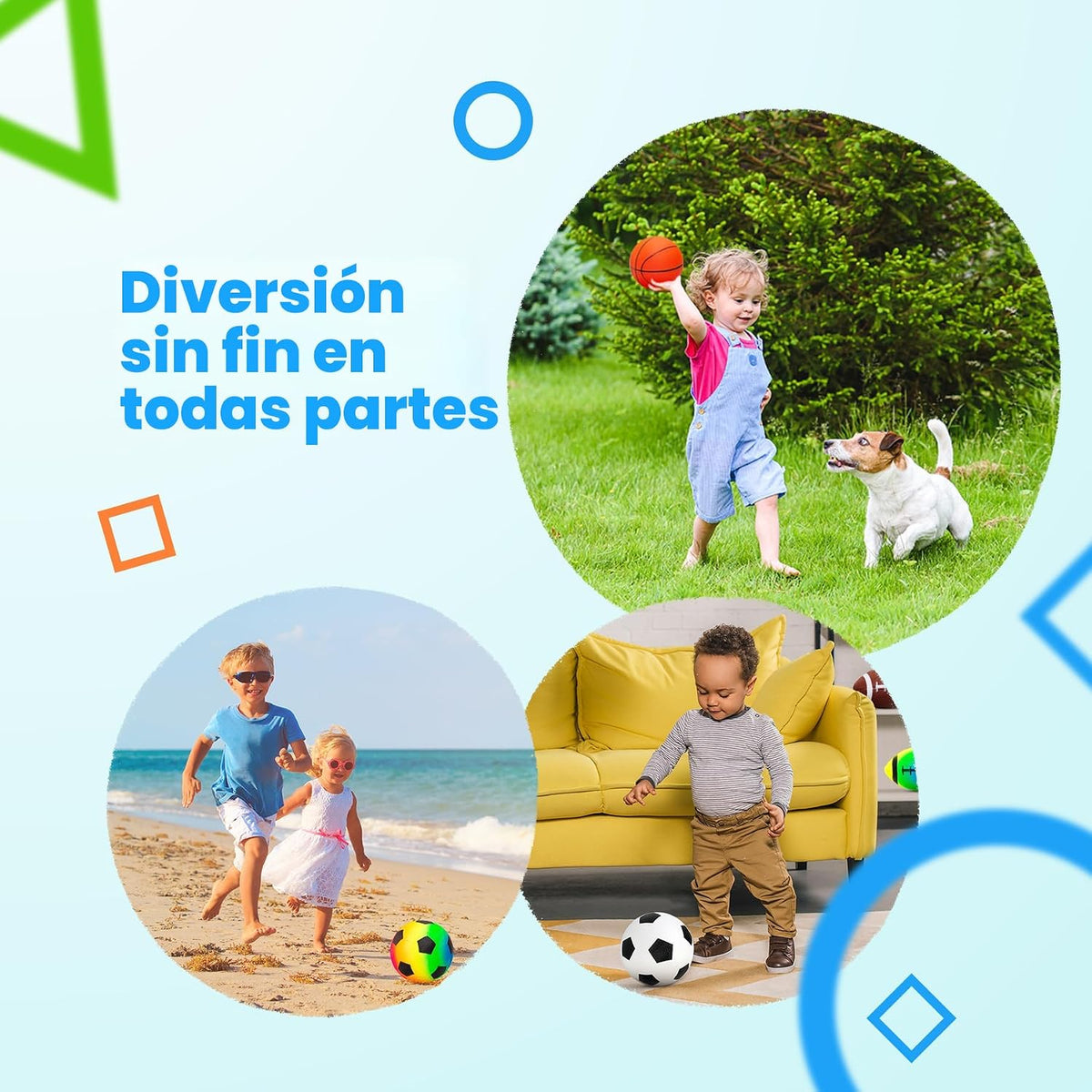 Juego de 7 bolas suaves para niños, juguetes deportivos al aire
