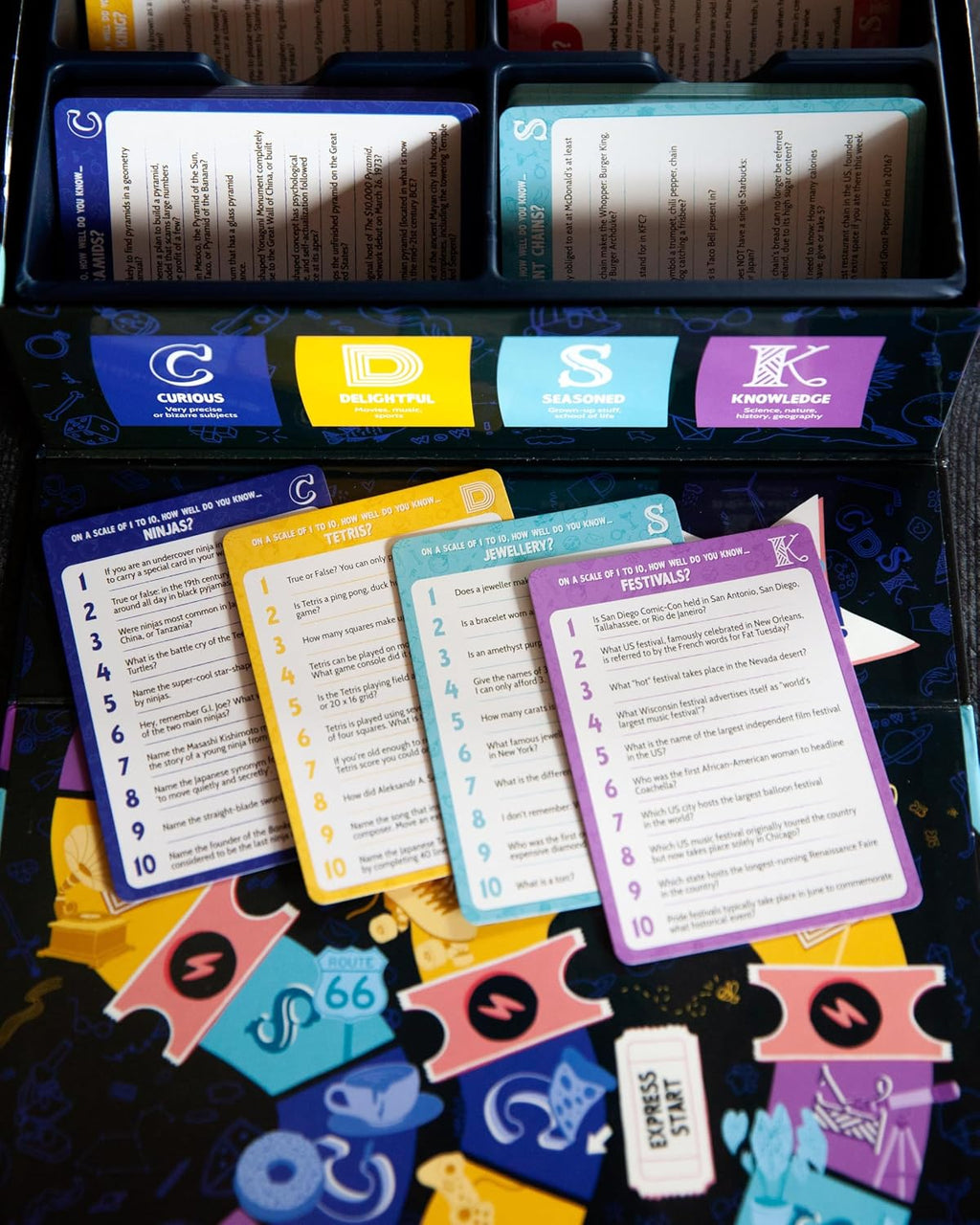 Randolph CDSK | Divertido juego de fiesta de trivia para adolescentes y adultos | Ideal para noches de juego y grupos grandes | Desafío de dos jugadores o equipo | Más de 2500 preguntas de trivia | A partir de 14 años | 2 a 16 jugadores | 45 minutos
