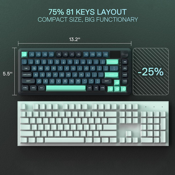 Redragon K724 PRO Teclado inalámbrico para juegos con junta con pan...