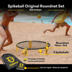 Spikeball 3 Ball Juego Original de Red Redonda - Incluye 3 Pelotas, Red y Bolsa