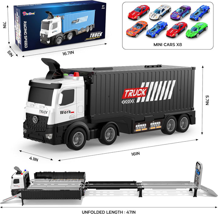 Camión de carreras para niños, juguete plegable de 3 capas para niñ...