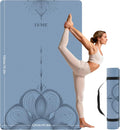 Esterilla de yoga grande (75.5 x 47.6 x 0.4 pulgadas) extra ancha y gruesa de 0.394 in