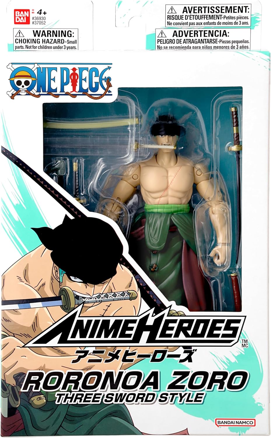Anime Heroes - One Piece - Figura de acción de Roronoa Zoro estilo tres espadas