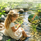 Cámara Boroscopio con Luz para Niños, 2.4" IPS, Dinosaurio Verde