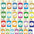 36 tarjetas flash árabes aprendizaje del alfabeto árabe