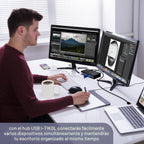 I-Tikol, hub USB 3.0 de 10 puertos, alimentado, adaptador 12V/5A