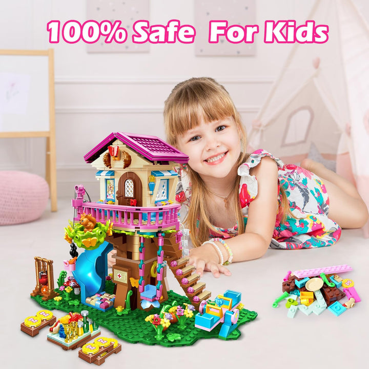 HOGOKIDS Juego de construcción de casa de árbol con luz