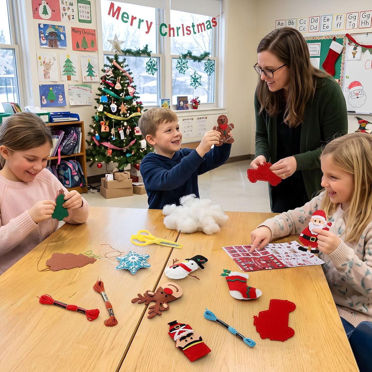 CiyvoLyeen - Kit de costura de Navidad para niños de 8 a 12 años de edad