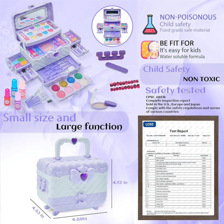 Juegos de maquillaje para niñas de 5 a 8 años, maquillaje lavable p...