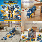 Niño Dinosaurio Transformar Coche Juguete Rescate Robot Construir Camión Niño