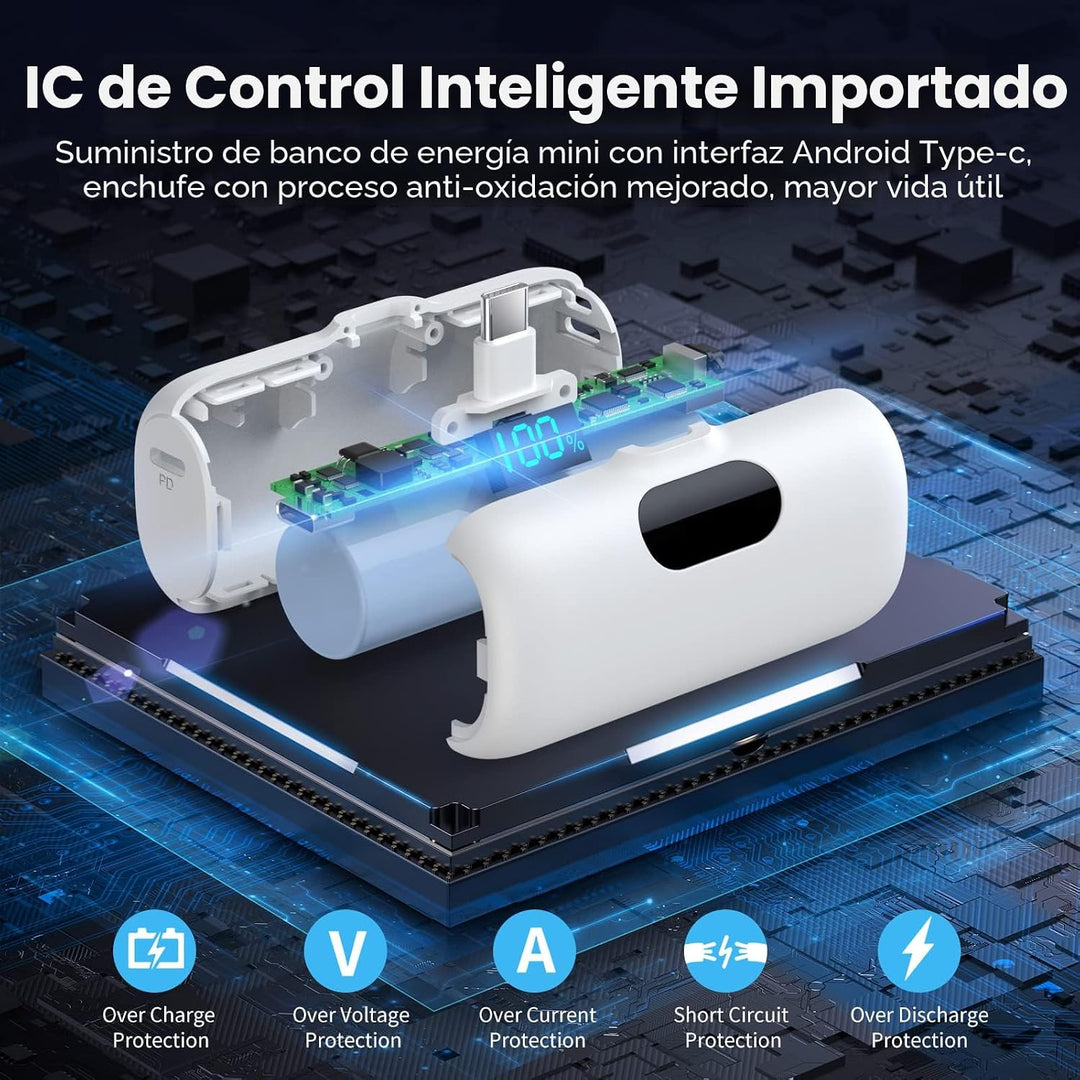 [Paquete de 2] Cargador portátil pequeño para iPhone 17\/16\/15 Ser...