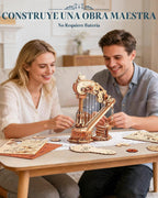 ROKR - Rompecabezas 3D para adultos, caja de música de arpa, kits de