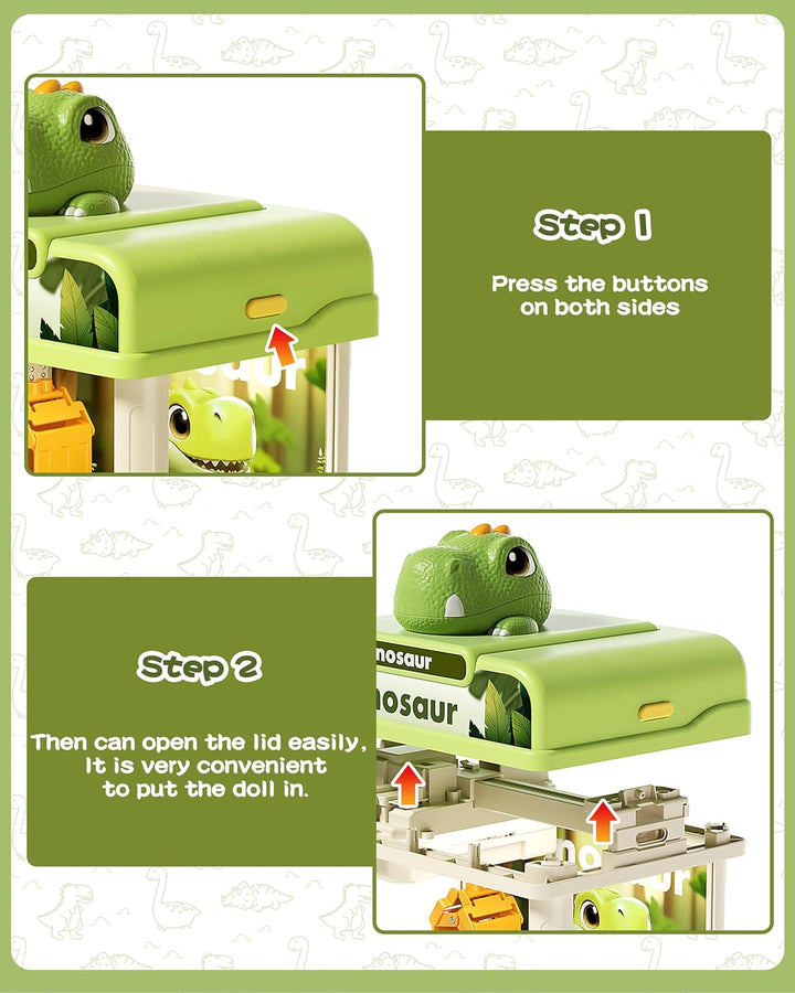 STACTCUTE 78 piezas máquina de garras de dinosaurio para niños, min...