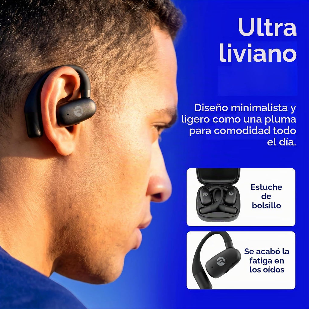 Raycon Everyday - Auriculares de oreja abierta, doble micrófono, 40H, color