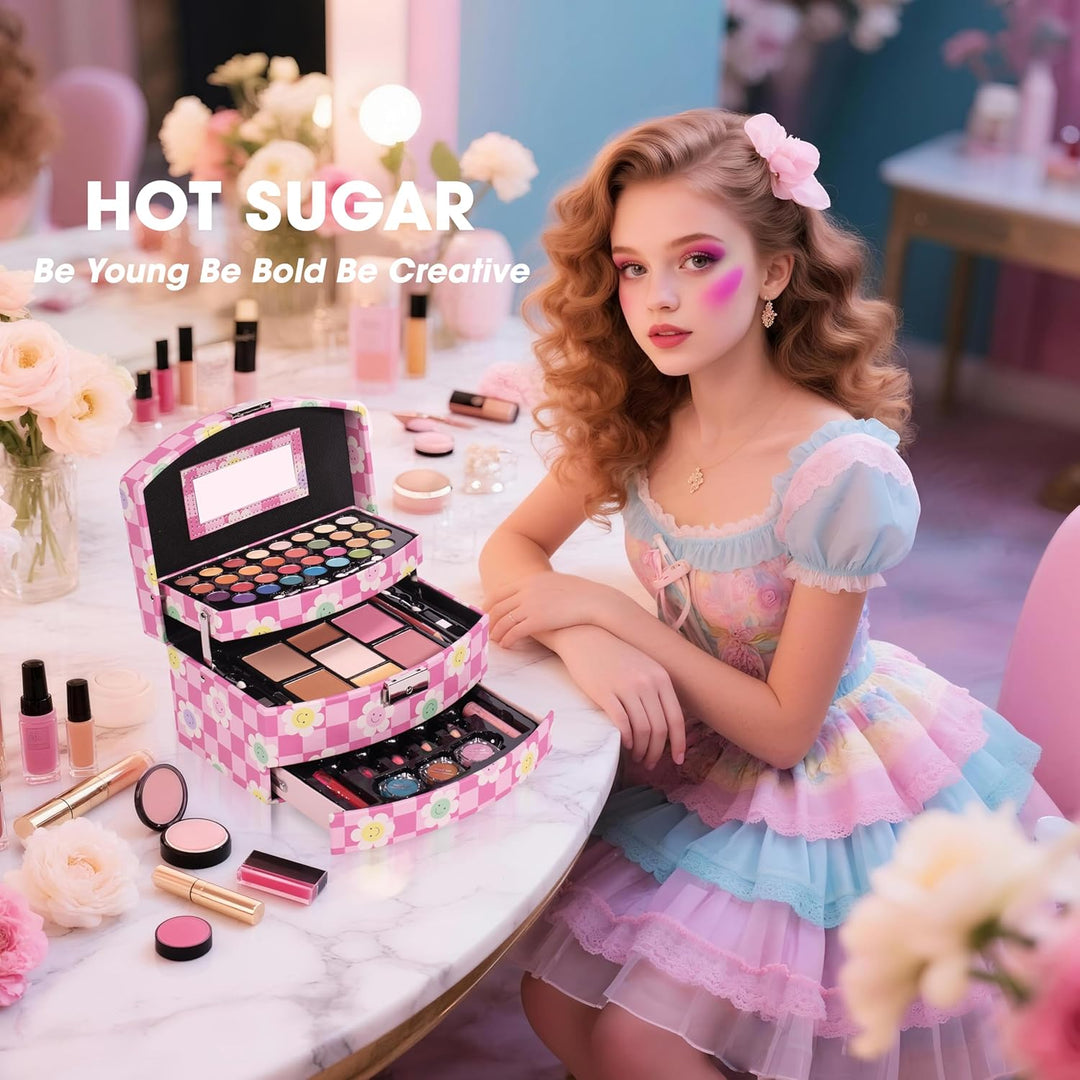 Kit de maquillaje para niñas Hot Sugar para regalo de cumpleaños, s...
