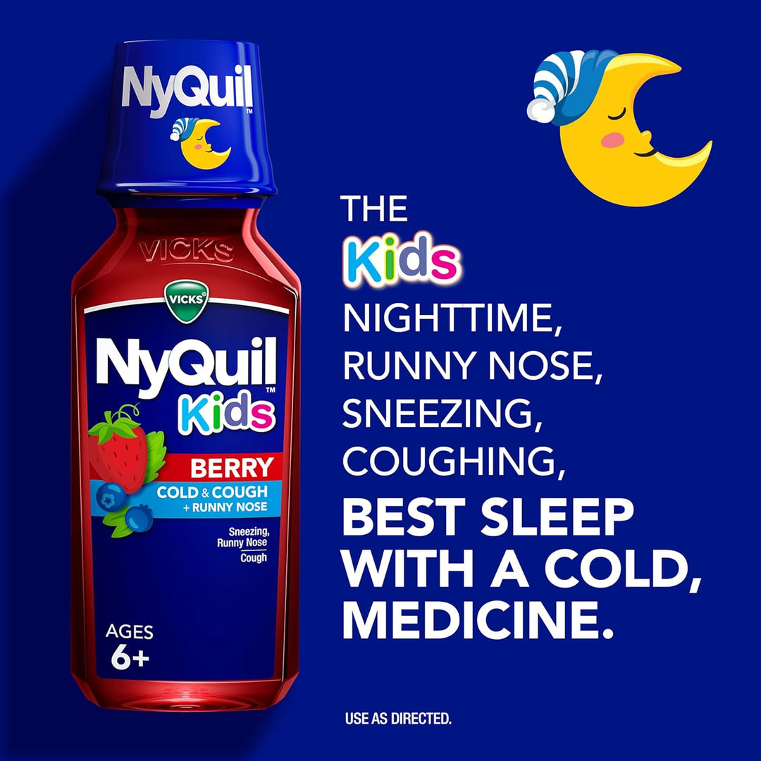VICKS Kids DayQuil NyQuil Berry - Paquete de medicina