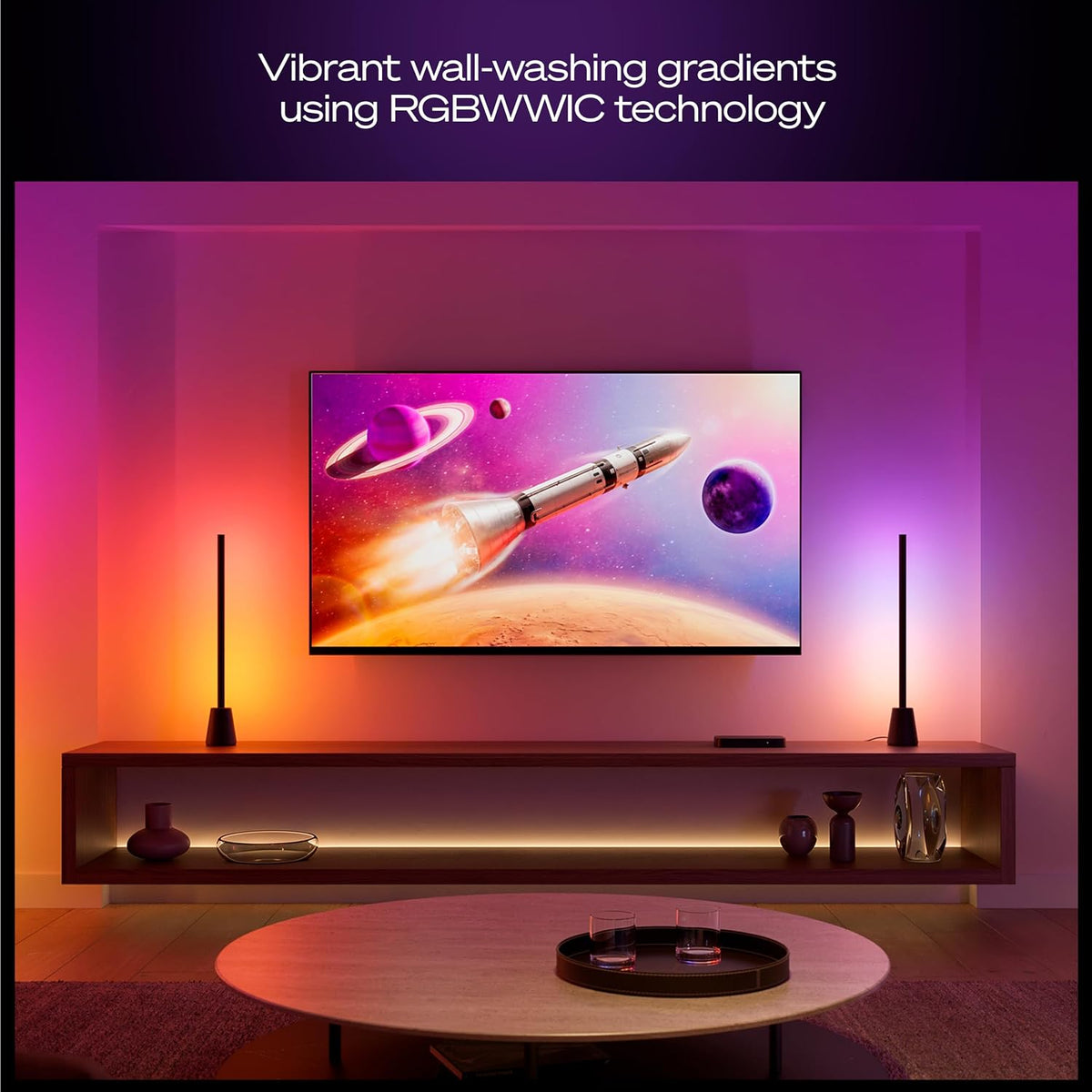 Lámpara Philips Hue Play - Lámpara de mesa, LED RGBWWIC, 23.6 pulgadas, paquete de