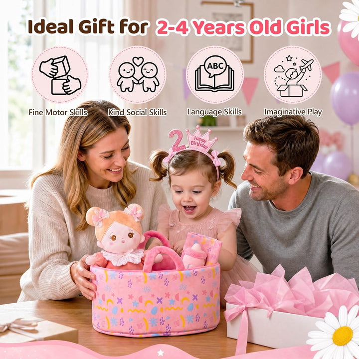 OUOZZZ - Set de muñeca de bebé suave para niñas, primera muñeca de...