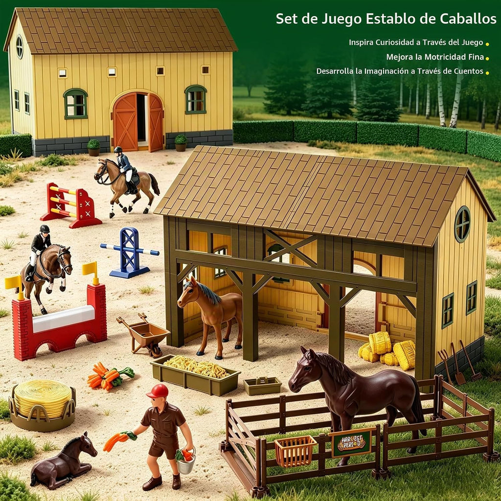 Juego de caballos para niños, juguetes de caballos para niñas y