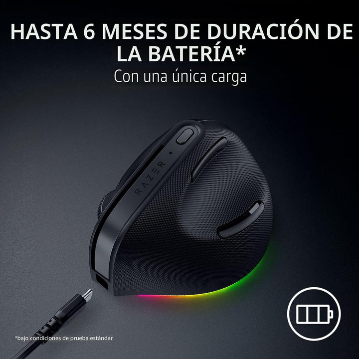 Ratón Inalámbrico Vertical Razer Pro Click V2: Diseño Ergonómico de...