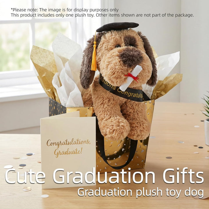 WEIGEDU Juguete de peluche de graduación de cachorro con birrete do...