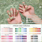 GZIXBDA Paleta de esmaltes de gel y herramientas de 57 colores | Pi...