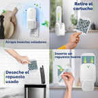 VEYOFLY Trampas para Moscas de la Fruta de Interior Enchufables con UV, Trampa para Mosquitos de Fruta, 2 Dispositivos + 4 Recargas