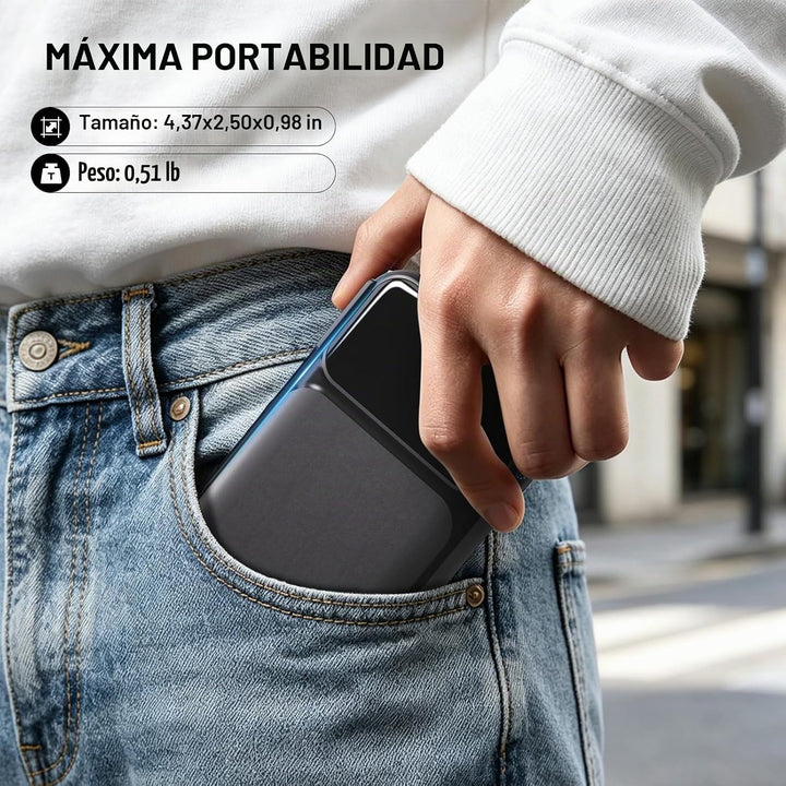 Luvknit Cargador portátil con enchufe de pared, banco de energía de...