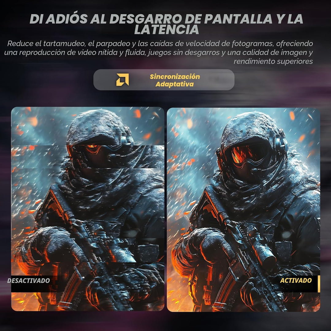 CRUA 27" QHD 2560x1440 240Hz IPS Monitor de juegos, FreeSync, HDMI\...