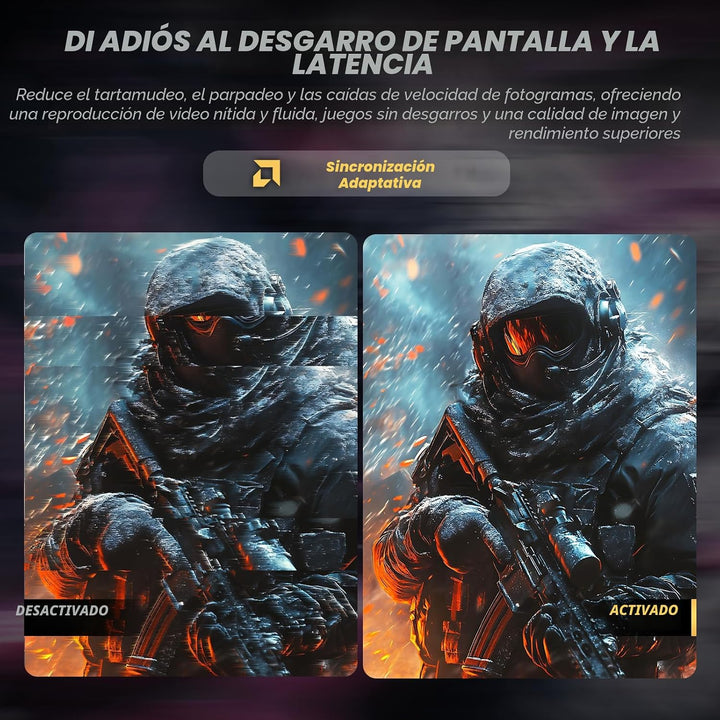 CRUA 27" QHD 2560x1440 240Hz IPS Monitor de juegos, FreeSync, HDMI\...