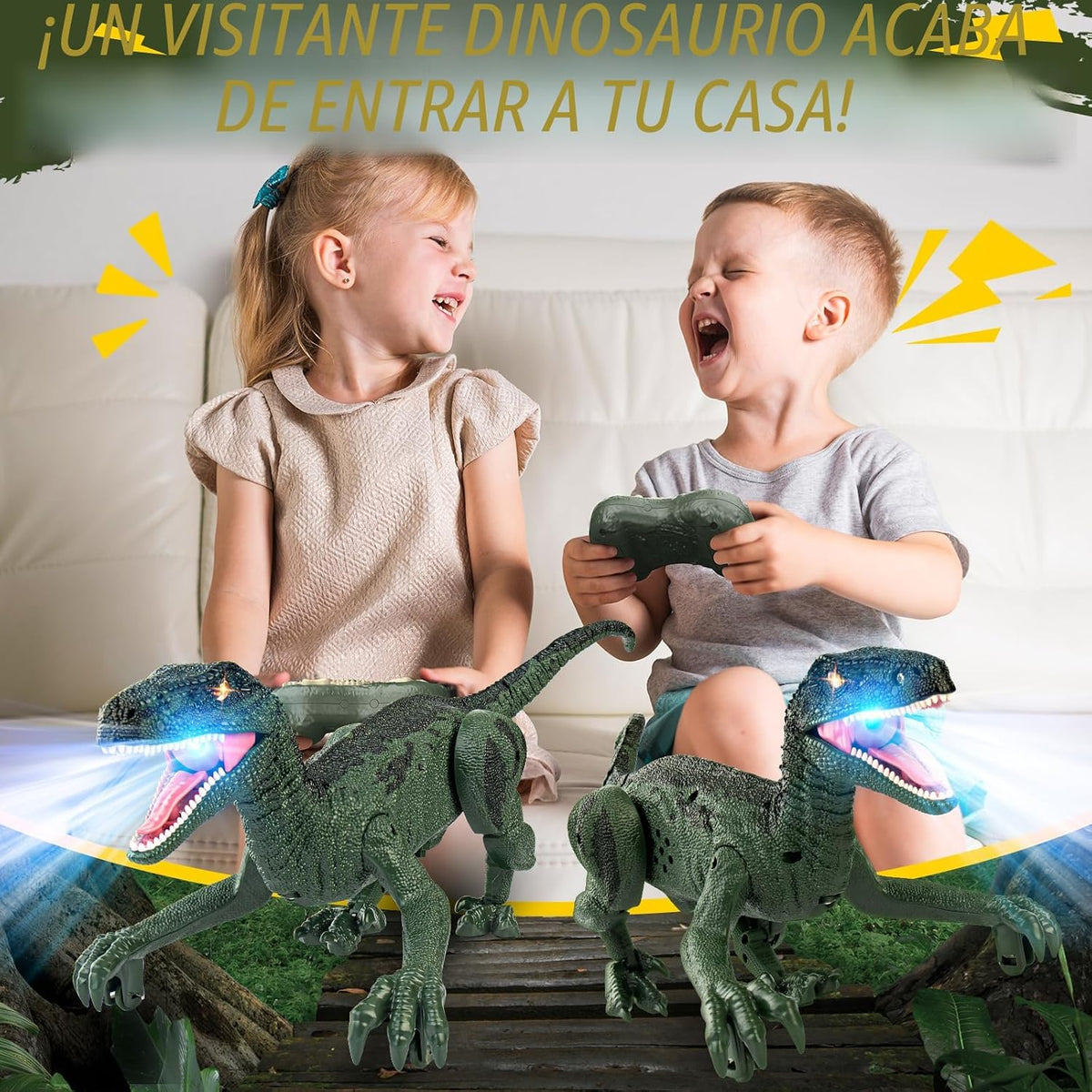 Juguetes de dinosaurio para niños, dinosaurio de control remoto de 2.4 GHz