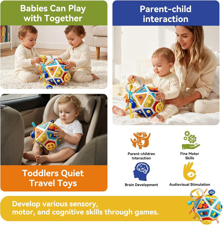 Oppvoci Tablero Montessori 22 en 1 cubo de actividades