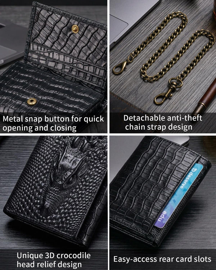 Cartera de cuero genuino de vaquero de Steel Lion para hombre - Dis...